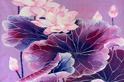 Tặng 108 bức tranh Sen tượng trưng cho sự tinh khiết, thức tỉnh và nghị lực kiên cường