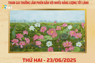 SỰ KIỆN TRƯNG BÀY BỨC TRANH "LIÊN HOA TỊNH CẢNH" - BIỂU TƯỢNG NGHỆ THUẬT, TÂM LINH VÀ HÒA BÌNH